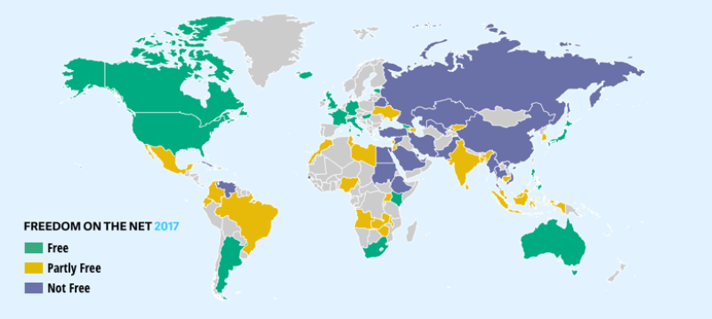 From Morning Consult: The Slippery Slope Gets More Slippery, Internet Freedoms Continue to Decline Worldwide